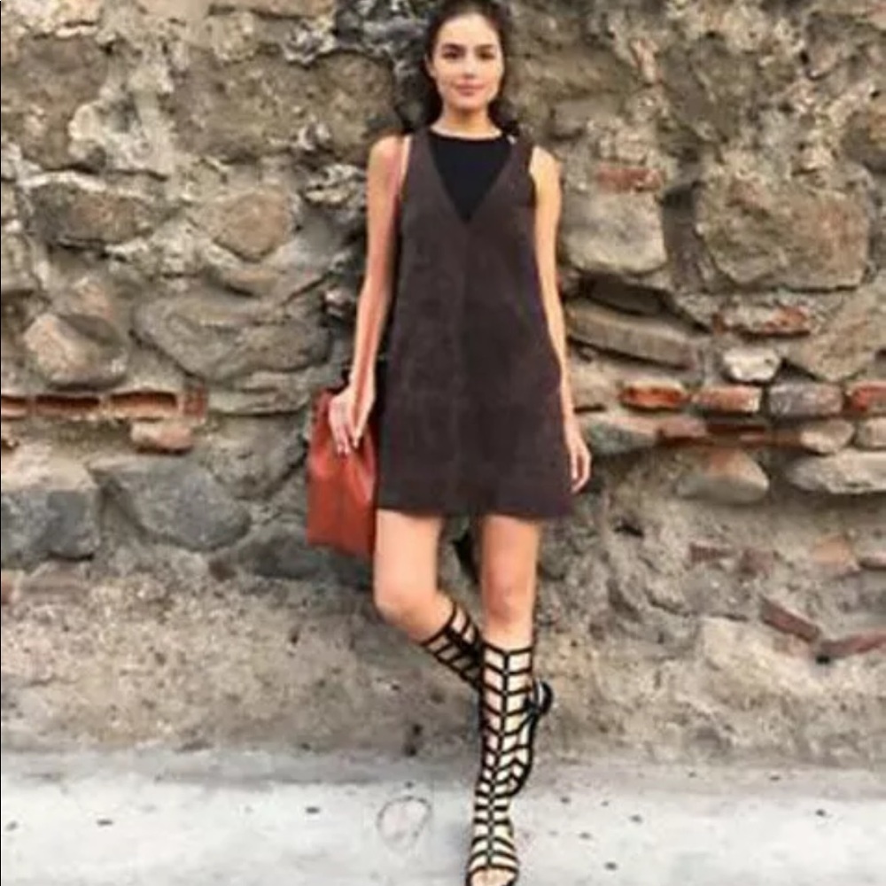 Free People “Retro Love” Suede  Dress- NEVER WORN